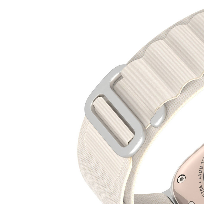 Bracelet à boucle sport pour Apple Watch Ultra/8/7/6/SE/5/4/3/2/1 (42, 44, 45, 49mm) Bracelet Dux Ducis Version GS - Blanc