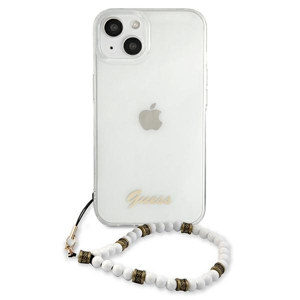Case GUESS Apple iPhone 13 Mini White Pearl Clear Hardcase