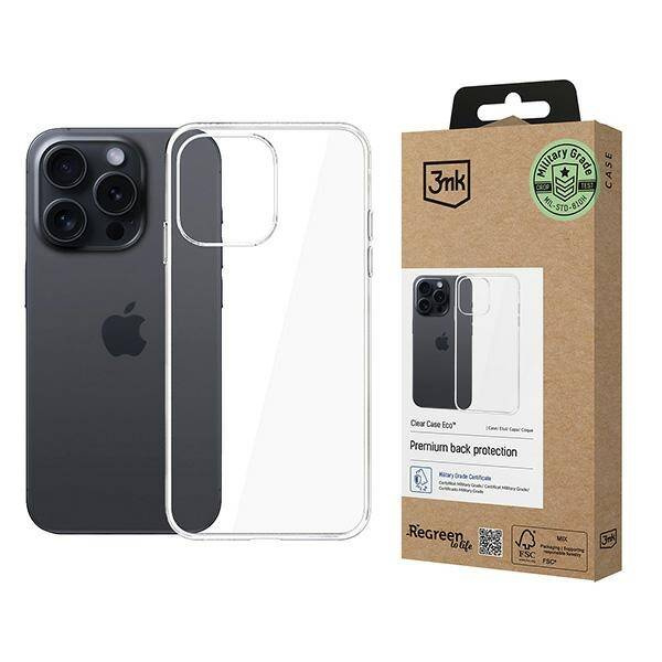 Etui 3MK ClearCase Eco iPhone 16 Pro GRS CU 1304127