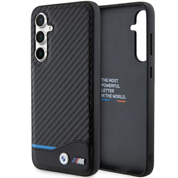 Funda BMW BMHCS23FE22NBCK Samsung Galaxy S23 FE S711 negro/negro Cuero Carbono Case
