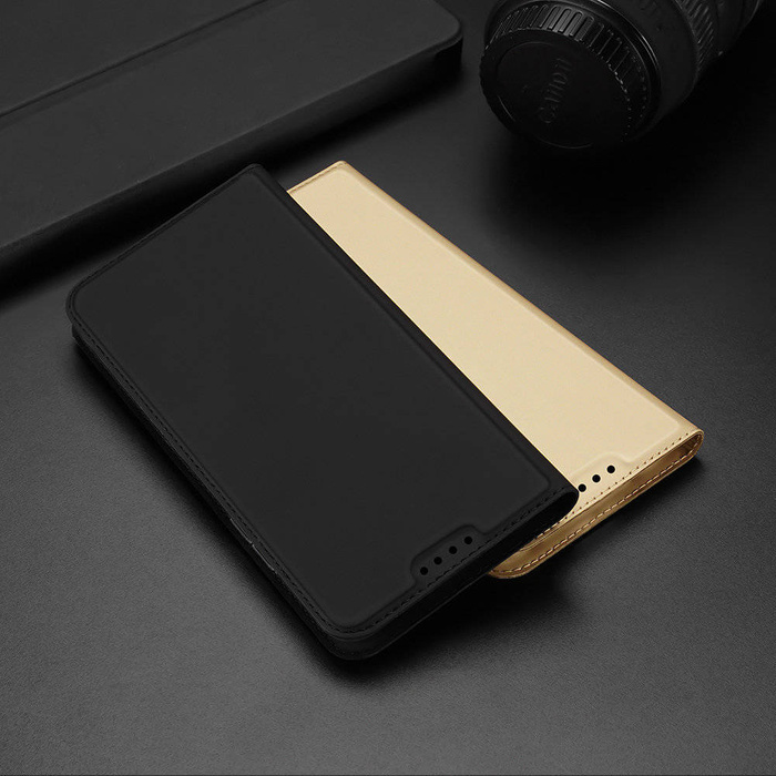 Funda Dux Ducis Skin Pro para Xiaomi Redmi 11A / Poco C55 / Redmi 12C Funda Flip Card Wallet Stand Gold