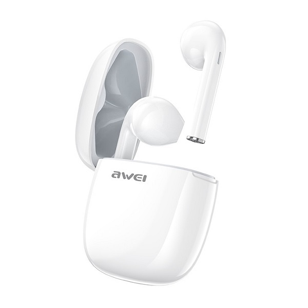 Casque Station d'accueil AWEI Bluetooth 5.0 T28 TWS Blanc