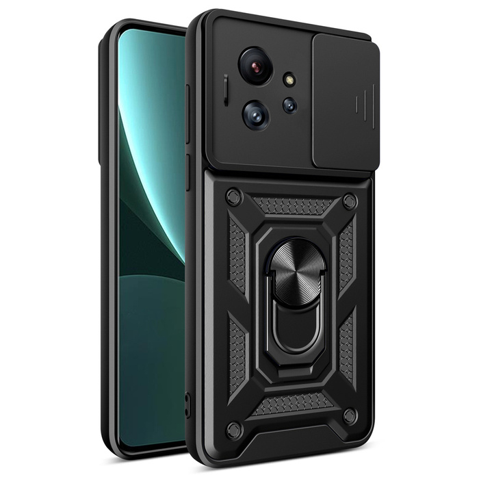 Étui Hybrid Armor Camshield pour Infinix Zero Ultra avec cache caméra - noir