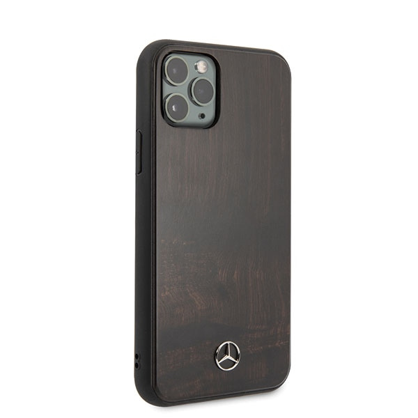MERCEDES Case Apple iPhone 11 Pro Line Rosewood Wood Brown Case