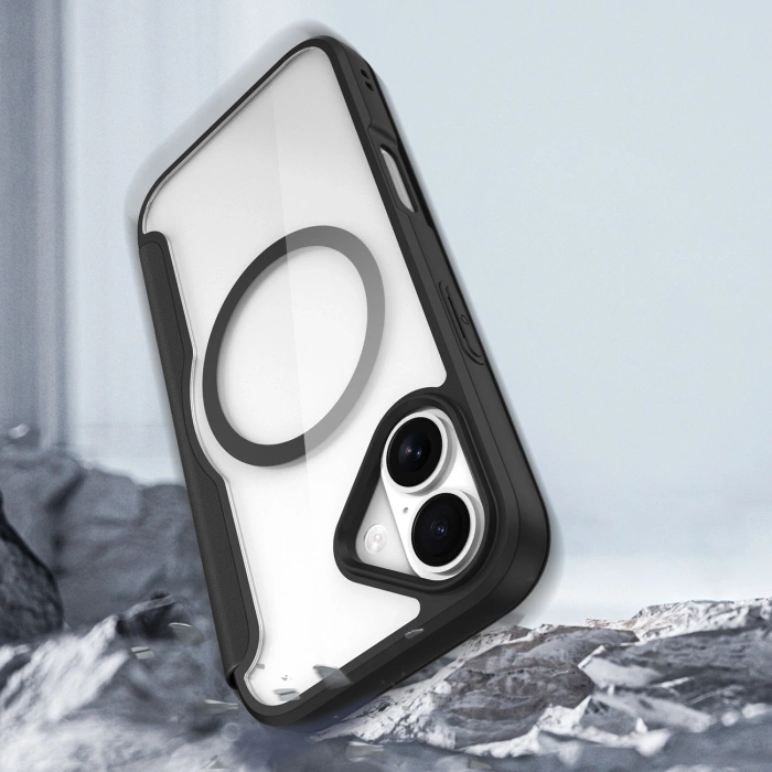 Dux Ducis Skin X Pro iPhone 17 Hülle mit Wallet, MagSafe kompatibel - Schwarz