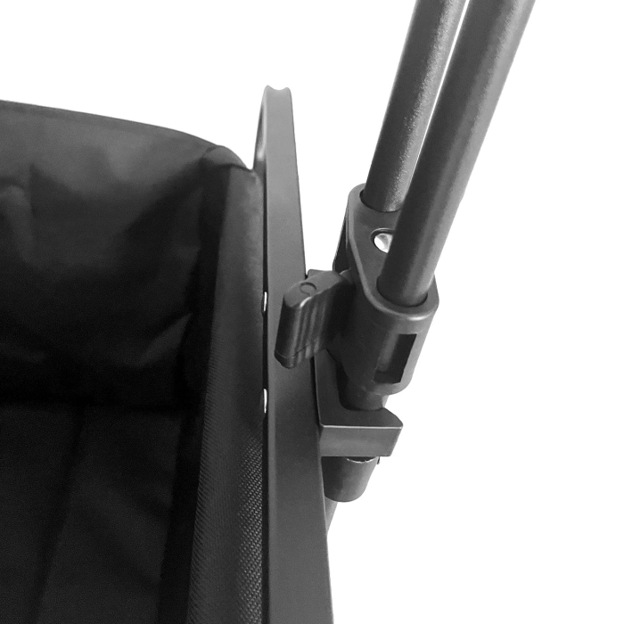 Wózek Wozinsky WZP-100 plażowy, turystyczny, ogrodowy, wytrzymały, szerokie koła, z siatką bezpieczeństwa do 100 kg - czarny