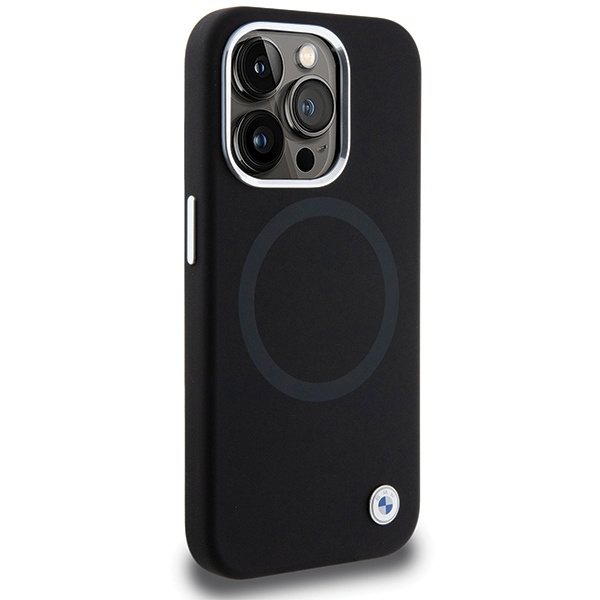 Cover Bmw Bmhmp15lsilbk2 IPhone 15 Pro 6,1" Nero/nero Signature Liquid Silicone MagSafe Case