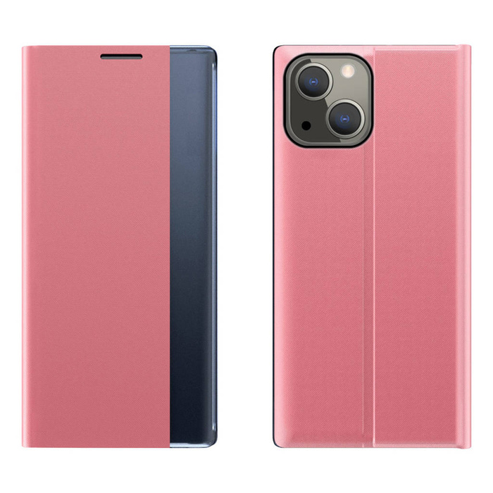 Sleep Case Custodia tipo libreria con Smart Window per iPhone 13 mini rosa