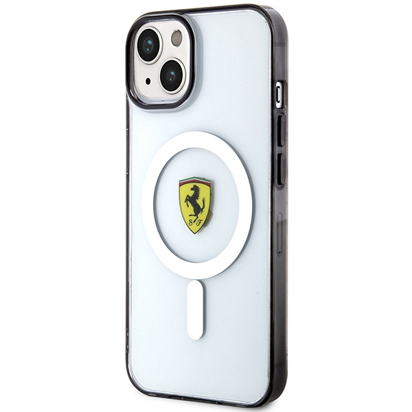 Case Ferrari FEHMP14MURKT iPhone 14 Plus 6.7" clear/transparent hardcase Outline MagSafe Case