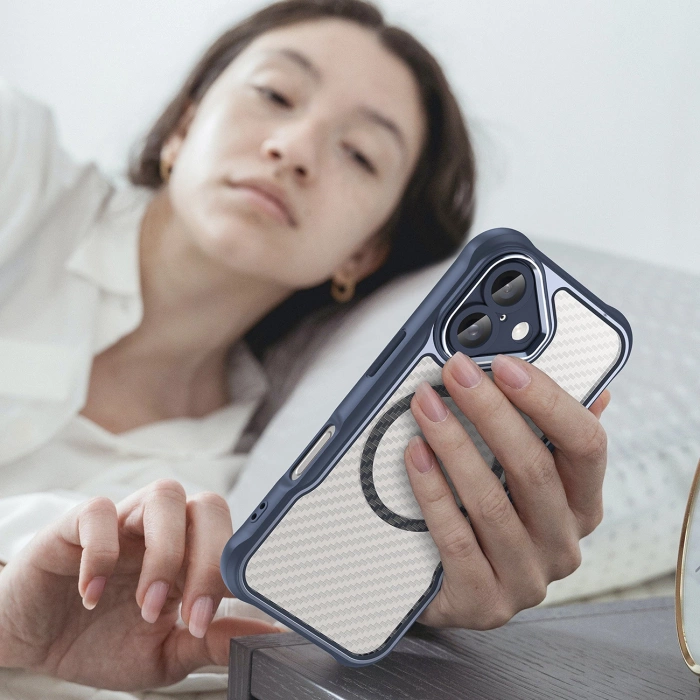 Leading Series MagSafe Silicone Case for iPhone 16 Plus - Blue