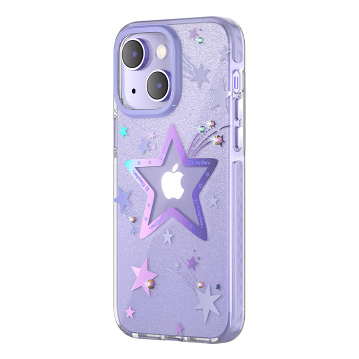 Funda Kingxbar Heart Star Series para iPhone 14 Plus carcasa trasera estrella morada