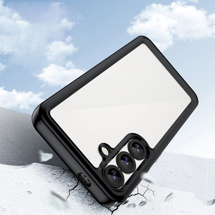 Outer Space Hülle für Samsung Galaxy S25 Edge Cover mit flexiblem Rahmen - Schwarz