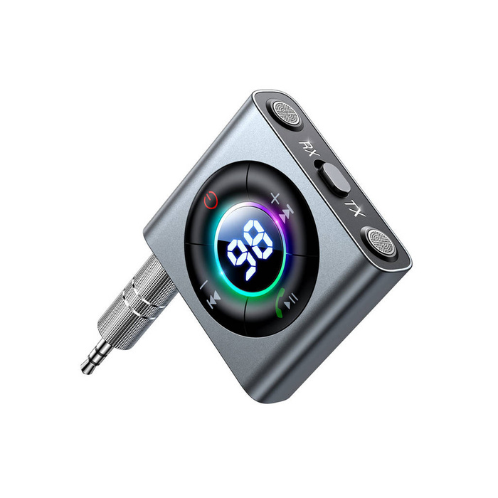 Joyroom Bluetooth AUX transmitter (transmitter / receiver) for car, TV gray (JR-CB2)
