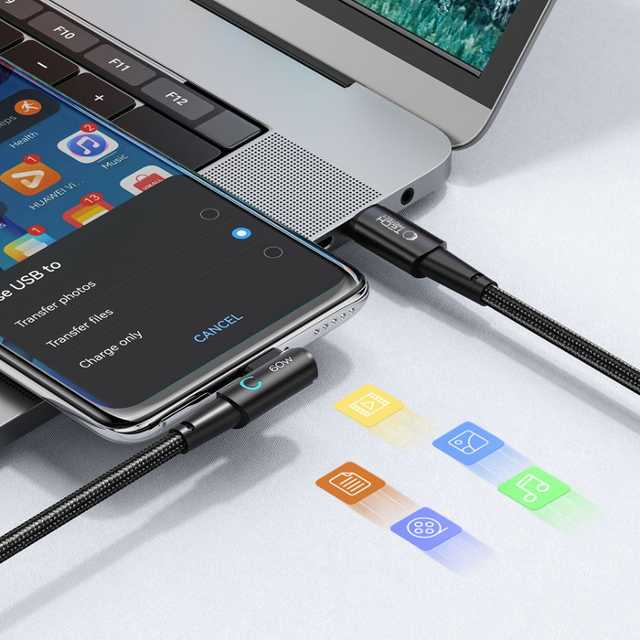 Tech-Protect Ultraboost "l" Cavo tipo-c 60w/6a 200cm Grigio