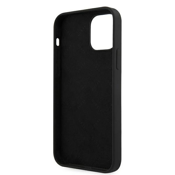 Case GUESS Apple iPhone 12 Pro Max Silicone Vintage Black White Hardcase