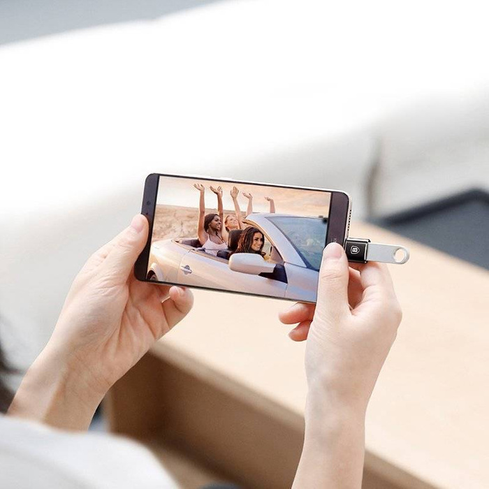 Baseus adapter USB-ről USB Type C OTG-re fekete (CATOTG-01)