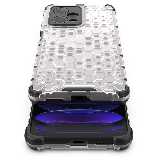 Coque nid d&#39;abeille pour Xiaomi Redmi Note 12 Pro+ coque blindée hybride noire