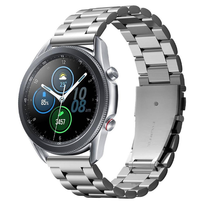 Bracelet Strap Spigen Samsung Galaxy Watch 46mm Modern Fit Band Silver
