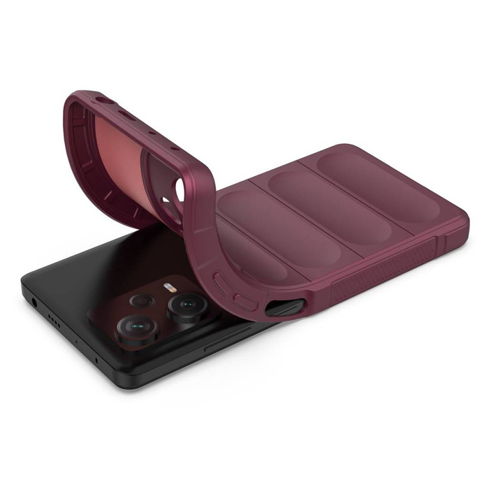 Coque Magic Shield pour Xiaomi Redmi Note 12 Pro+ coque blindée souple bordeaux