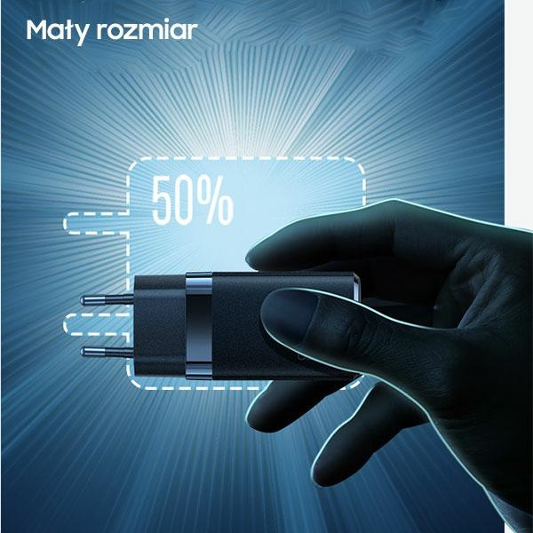 Správa USAMS. síť. T41 USB-C + USB GaN 47W PD + QC (pouze hlava) Rychlé nabíjení bílá / bílá CC137TC02 (US-CC137)