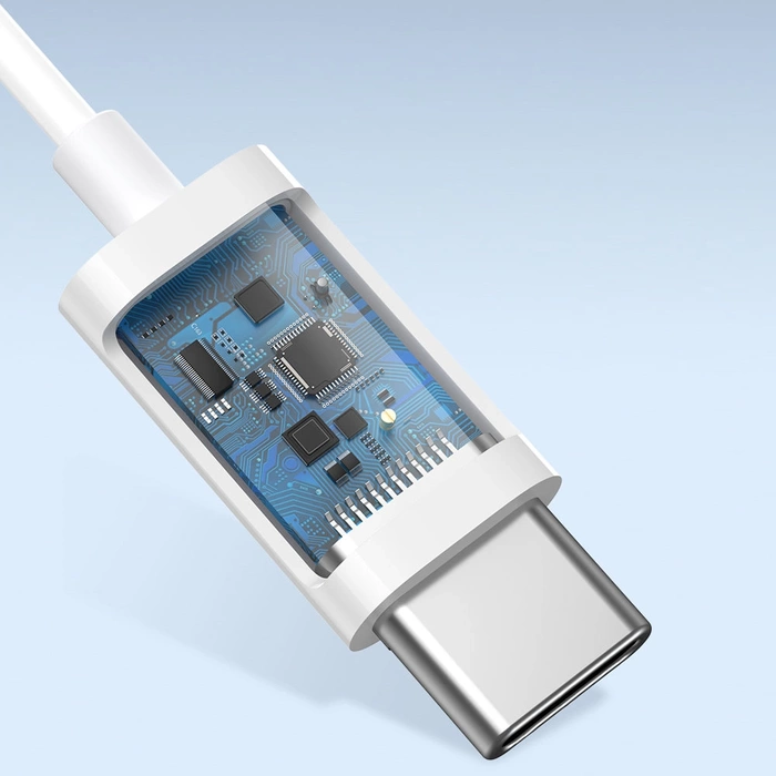 Kabelová sluchátka do uší Baseus encok c17 s mikrofonem USB typu c bílá (ngcr010002)