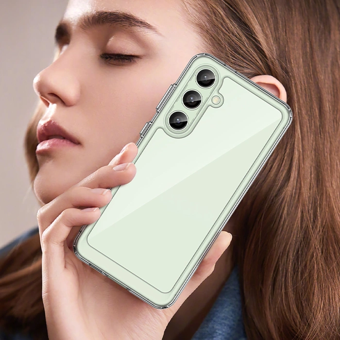 Outer Space Case Silikonhülle mit Gelrahmen für Samsung Galaxy S24 FE – transparent