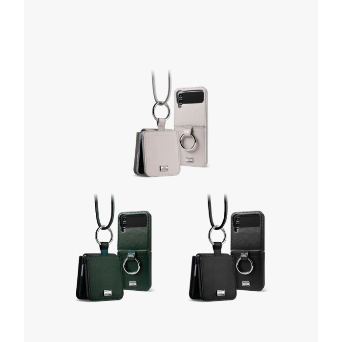 Hülle RINGKE Signature FOLIO GALAXY Z FLIP 4 SCHWARZ