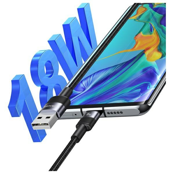 USAMS Kabel USB-A na USB-C 3A 1,2m        Aluminum Alloy Data Cable SY Series SJ718USB01 (US-SJ718)