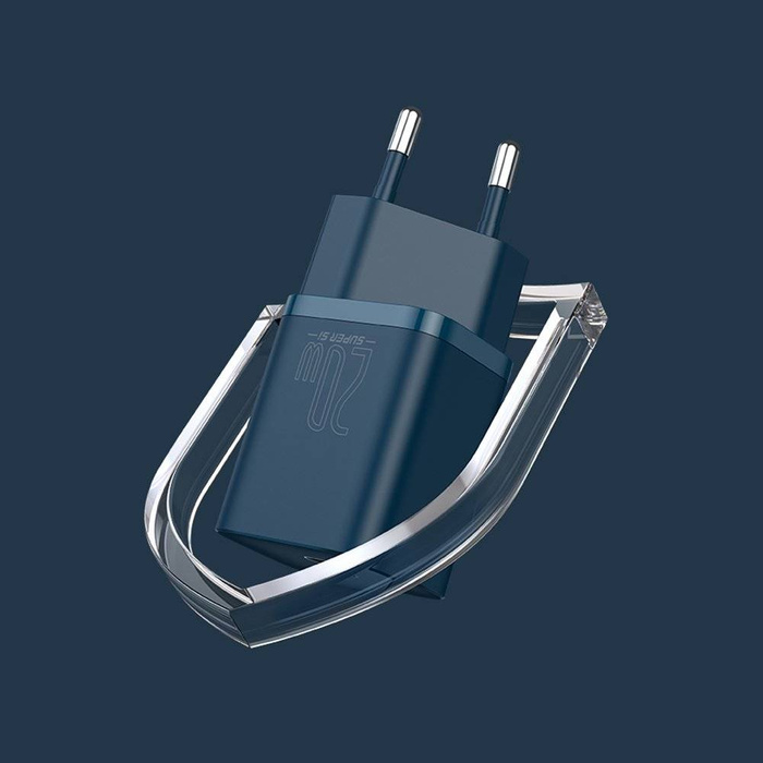 Rychlá nabíječka Baseus Super Si 1C USB Typ C 20W Napájení + USB kabel Typ C - Lightning 1m modrý (TZCCSUP-B03)