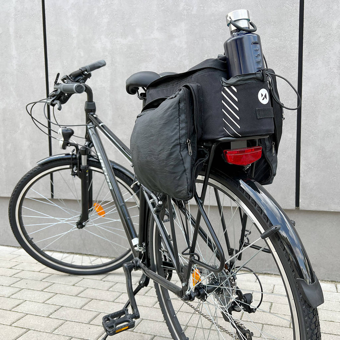 Sac porte-vélo Wozinsky avec bandoulière 9l (habillage pluie inclus) noir (WBB22BK)