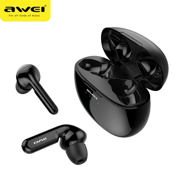 AWEI Bluetooth 5.0 T15 TWS Headphones Docking Station Black