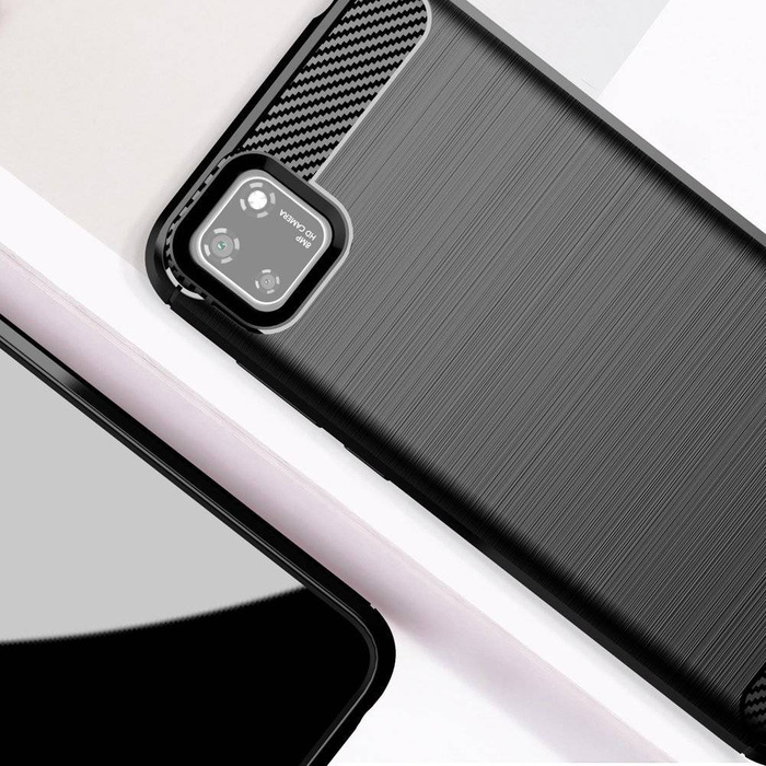 Cover in TPU flessibile Carbon Case per Huawei Y5p nera