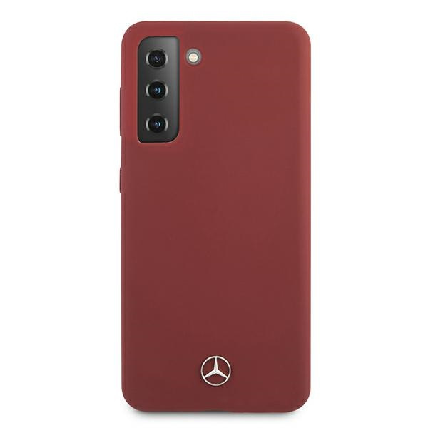 Case MERCEDES Samsung Galaxy S21 Silicone Line MEHCS21SSILRE Red Hardcase