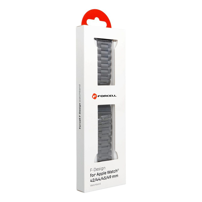 FORCELL F-DESIGN FA10 pasek do APPLE Watch 42 / 44 / 45 / 49 mm czarny