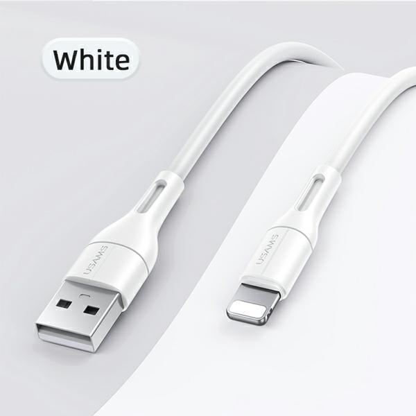 USAMS Câble U68 lightning 2A Fast Charge 1m blanc/blanc SJ500USB02 (US-SJ500)