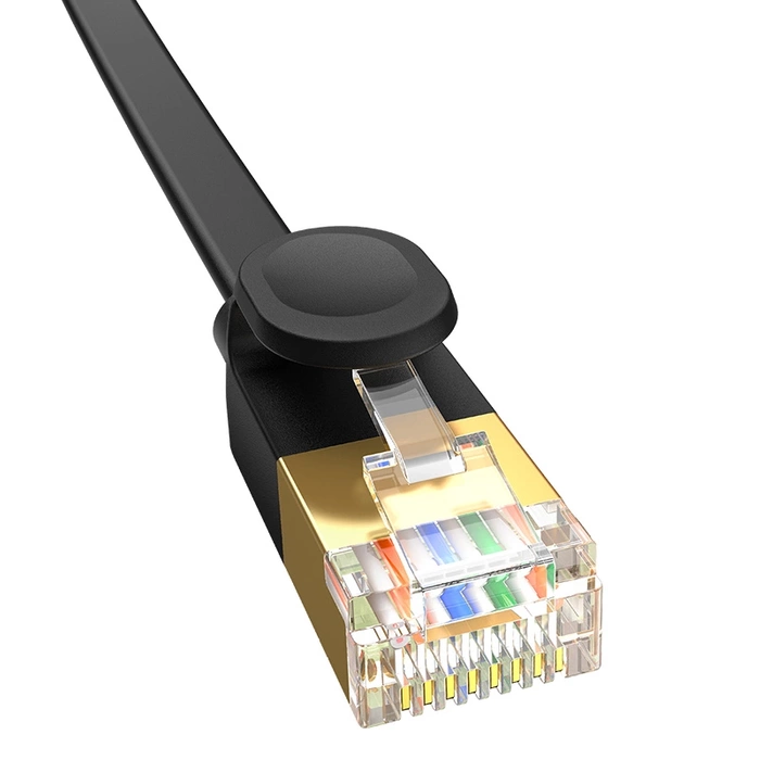 Baseus Cat 7 UTP Ethernet RJ45 Cable Flat 2 m black