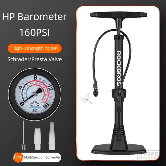 Rockbros 42510001001 Standfahrradpumpe – Schwarz