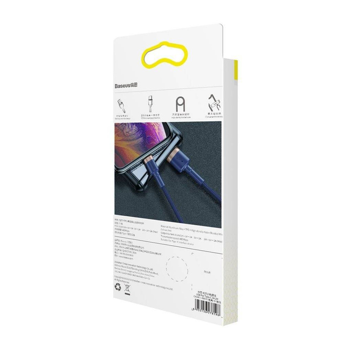 Baseus Cafule Cable odolný nylonový kabel USB / Lightning QC3.0 1.5A 2M modrý (CALKLF-CV3)