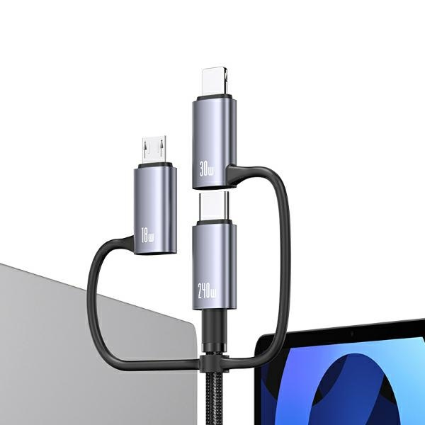 USAMS Kabel 240W 6w1 Fast charging 2m Data Cable Aluminium Alloy Sufeng Seria 2M (SJ738)