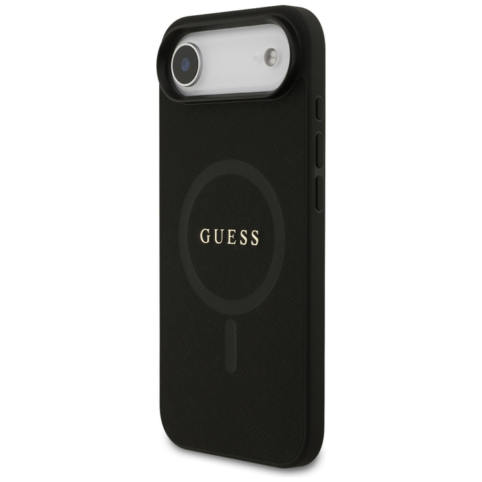Etui Guess Saffiano Classic Logo MagSafe do iPhone Air czarny