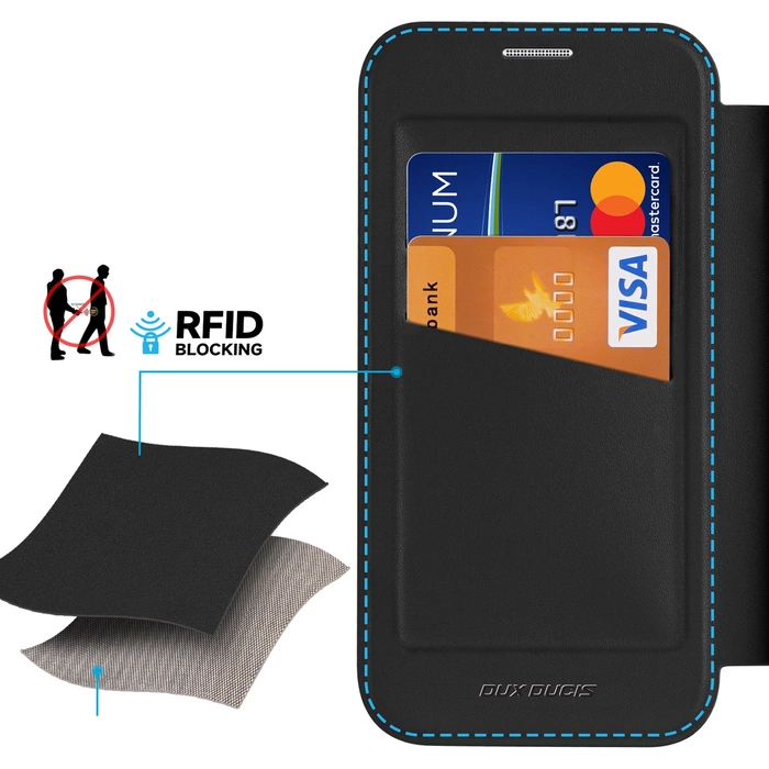 Dux Ducis Skin X Pro Hülle für iPhone 16 Pro mit MagSafe und Klappe – Schwarz