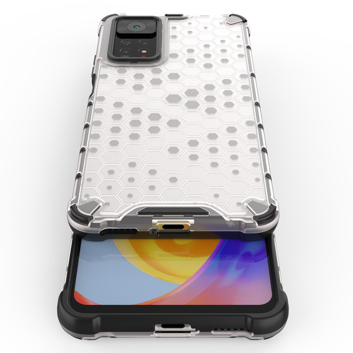 Funda nido de abeja blindada con marco de gel para Xiaomi Redmi Note 11 Pro+ / 11 Pro negra