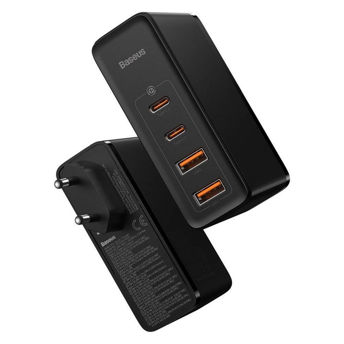 Baseus GaN2 Pro fast wall charger 100W USB / USB Typ C Quick Charge 4+ Power Delivery Black (CCGAN2P-L01)