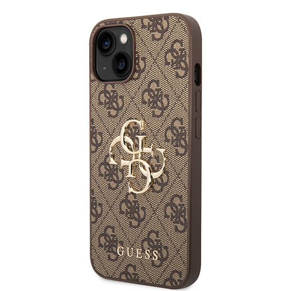 Hülle Guess GUHCP15M4GMGBR iPhone 15 Plus 6,7" braun/braun hartcase 4G Big Metal Logo Case