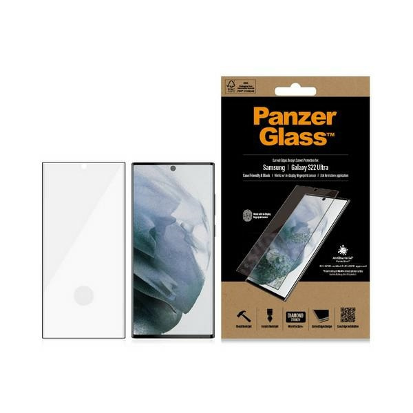 PanzerGlass E2E Microfracture Sam S22 Ultra G908 Case Friendly AntiBacterial schwarz/schwarz 7295