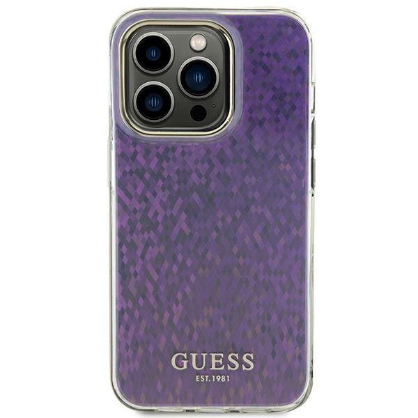 Hülle Guess GUHCP15XHDECMP iPhone 15 Pro Max 6,7" rosa/rosa hartcase IML Faceted Mirror Disco Iridescent Case