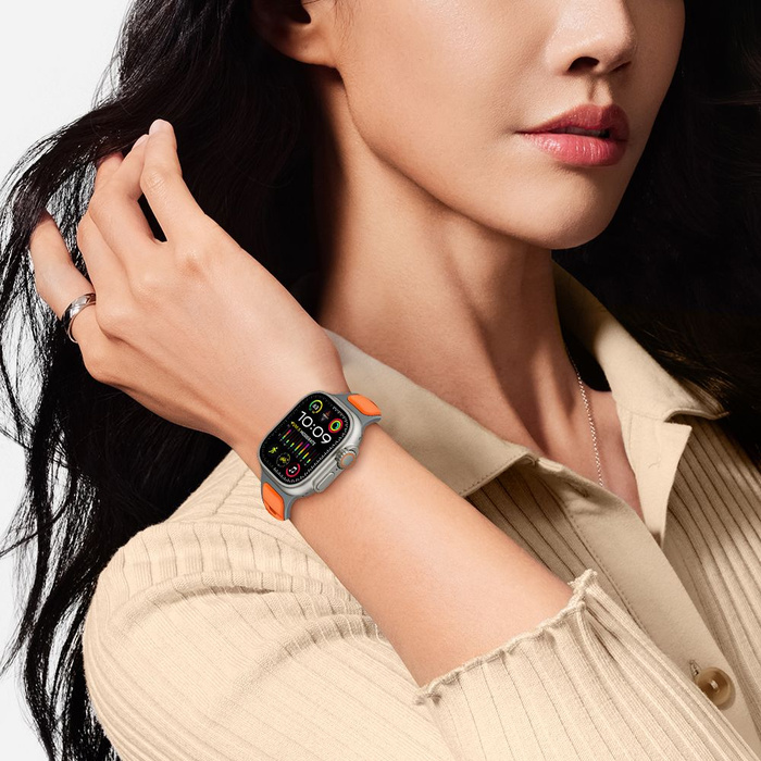 TECH-PROTECT ICONBAND LINE APPLE WATCH 8 / 9 / 10 / 11 / SE / ULTRA (44 / 45 / 46 / 49 MM) GREY/ORANGE