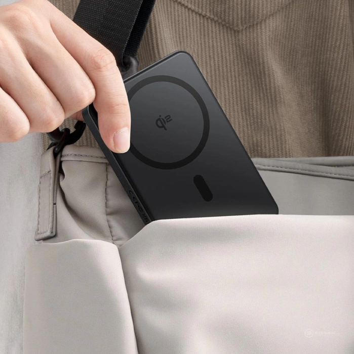 Baseus Airpow II 10000mAh Qi2 Power Bank with MagSafe 22.5W with Baseus Simple Series USB-C Cable - USB-C 20V/3A (30cm) - Black