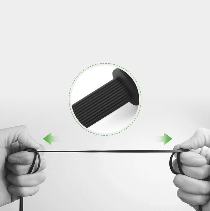 Ugreen plochý úhlový kabel AUX audio kabel 3,5 mm mini jack 0,5 m černý (AV119 10596)