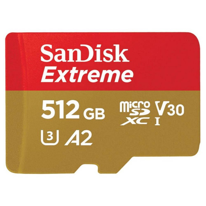 SanDisk Extreme microSDXC Speicherkarte 512 GB 160/90 MB/s A2 C10 V30 UHS-I U3 Mobile